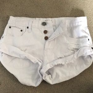 One teaspoon (free people) white shorts sz 25